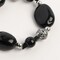 Earth's Jewels Semi-Precious Dyed Onyx Natural Black Jasper Stretch Bracelet #57